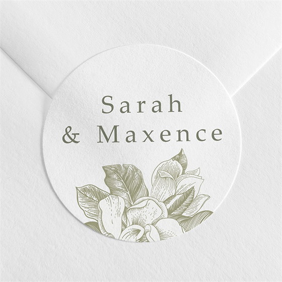 Sticker mariage fleuri