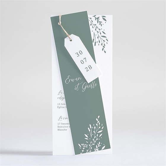 Faire-part mariage elégante poésie superposition