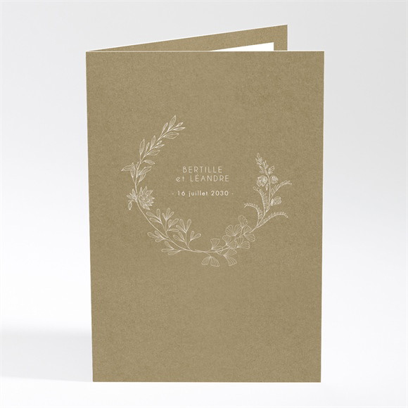 Faire-part mariage Festivités plié portrait réf.N401898