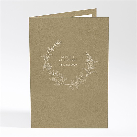 Faire-part mariage festivités plié portrait