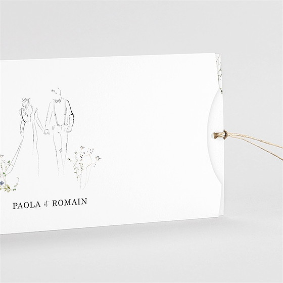 Faire-part mariage complicité pochette duo