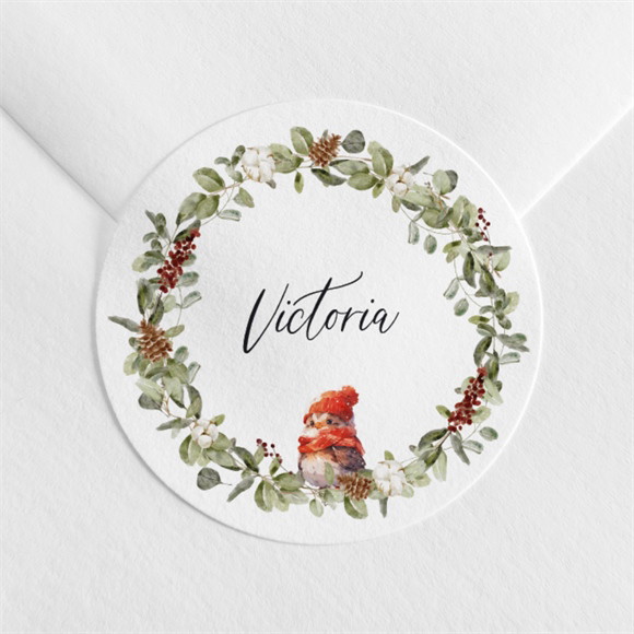 Sticker naissance Oiseau d'hiver réf.N3601968