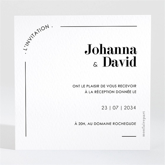 Carton d'invitation mariage tendance