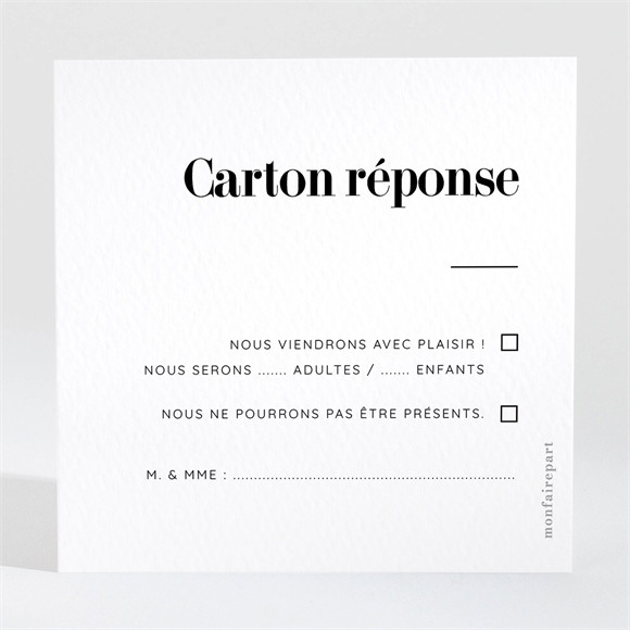 Carton réponse mariage Tendance réf.N3002031