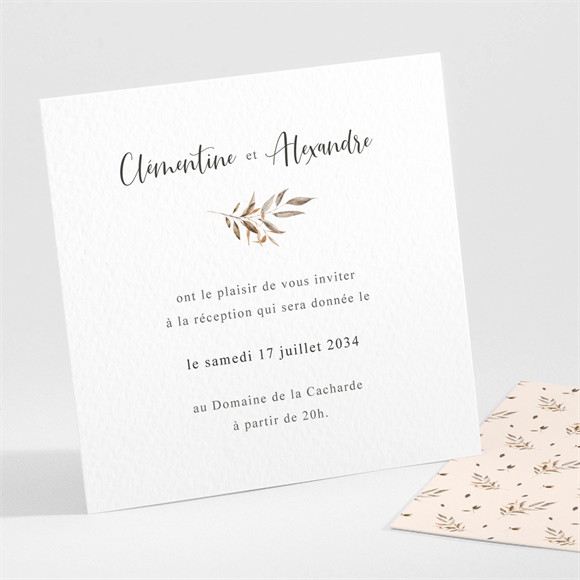 Carton d'invitation mariage Virevoltant réf.N301543