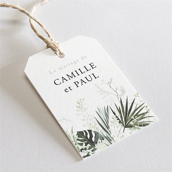 Etiquette mariage tropical