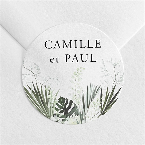 Sticker mariage tropical