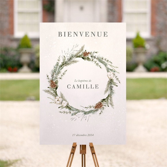 Panneau bienvenue L'hiver réf.N260214