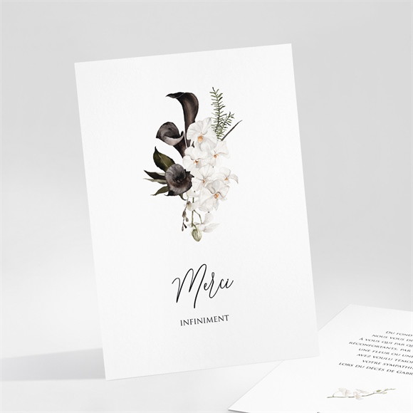 Remerciement décès Orchidées et callas réf.N251101