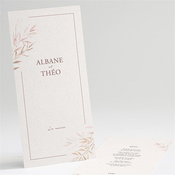 Menu mariage poésie boheme