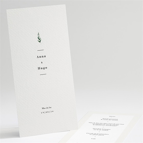 Menu mariage emeraude