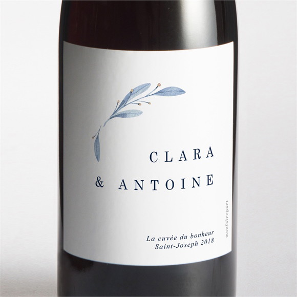 Etiquette de bouteille mariage Pureté réf.N3002040