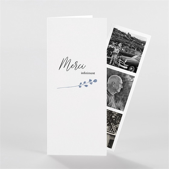 Remerciement décès présent et mémoire photomaton