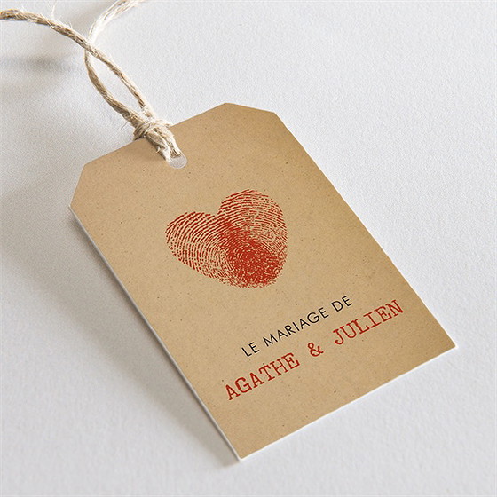 Etiquette mariage passeport vintage