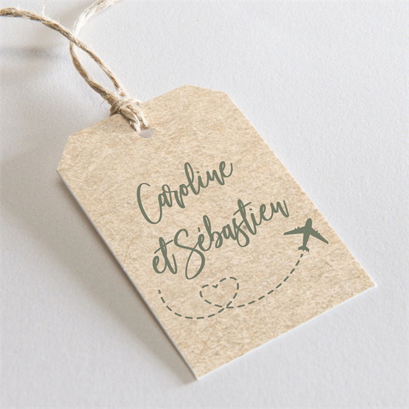 Etiquette mariage Billet d'avion réf.N291734