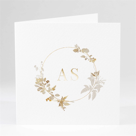 Faire-part mariage Délicatesse végétale plié réf.N461114