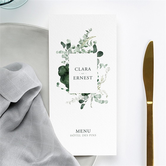 Menu mariage tendre murmure