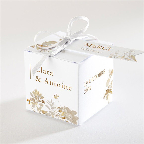 Boîte de dragées mariage Délicatesse végétale réf.N340684