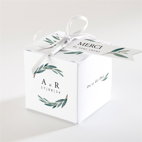 Boîte de dragées mariage Notre Chemin réf.N340683