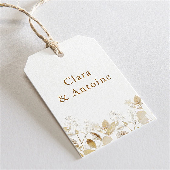 Etiquette mariage délicatesse végétale