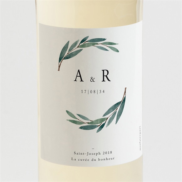 Etiquette de bouteille mariage Notre Chemin réf.N3002049