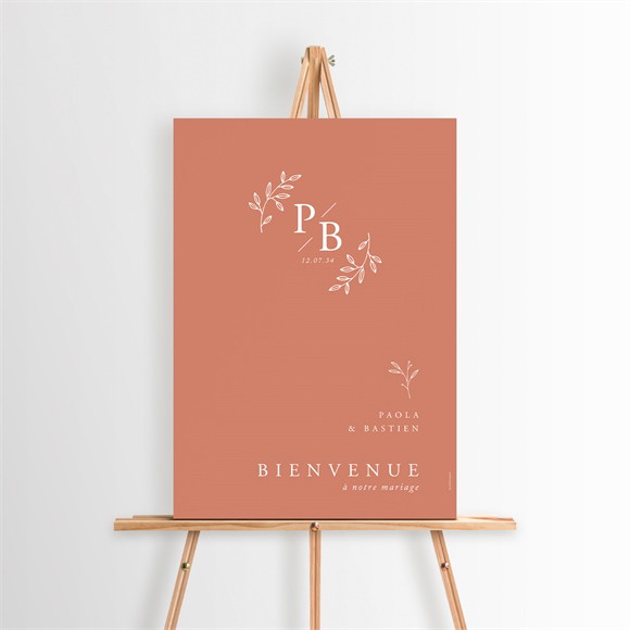 Panneau bienvenue Douce Terracotta réf.N260228