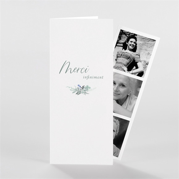 Remerciement décès Bel Apaisement Photomaton réf.N981215