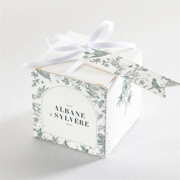 Boîte de dragées mariage Sculpture argentée réf.N340689