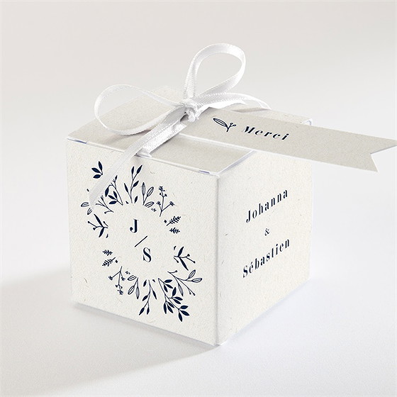 Boîte de dragées mariage notre idylle