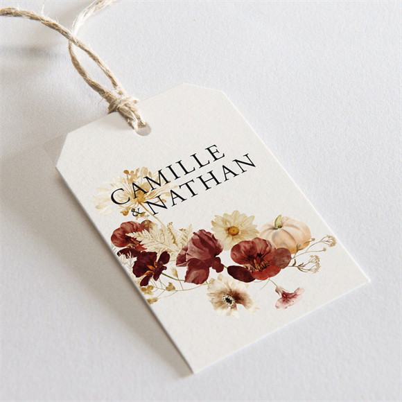 Etiquette mariage En automne réf.N291755