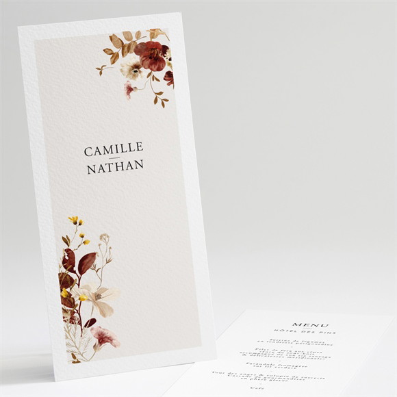 Menu mariage En automne réf.N221299