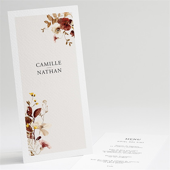 Menu mariage en automne