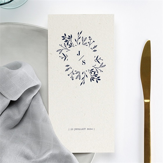 Menu mariage notre idylle