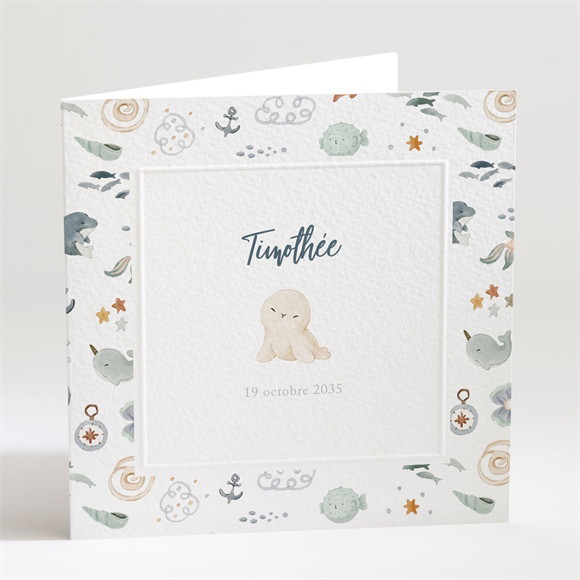 Faire-part naissance Poisson réf.N451576