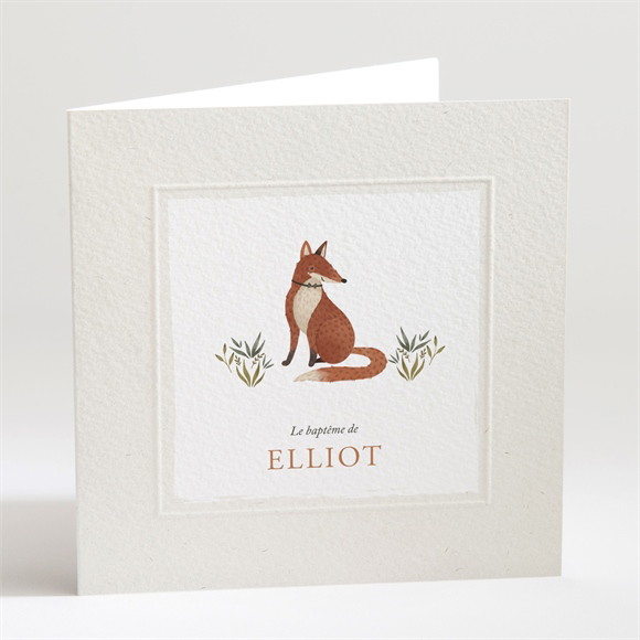 Faire-part de baptême Le Renard réf.N451580