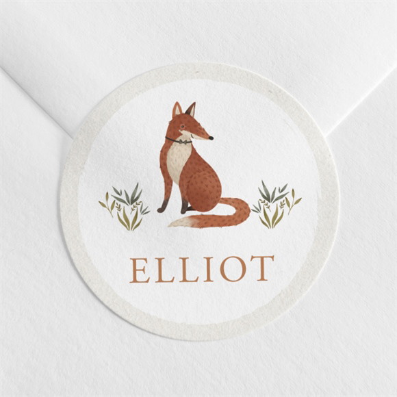 Sticker baptême Le Renard réf.N3602001