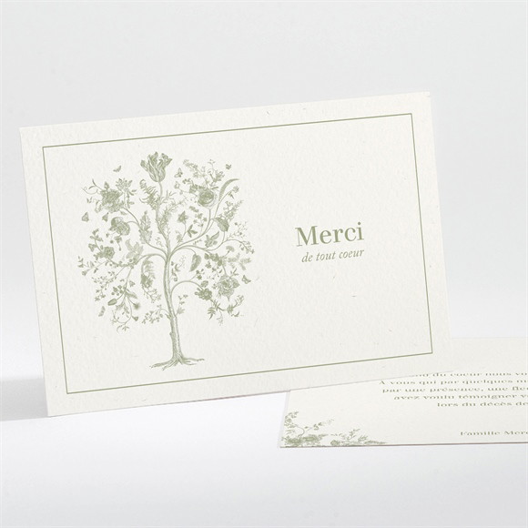 Remerciement décès L'arbre de vie paysage réf.N111336