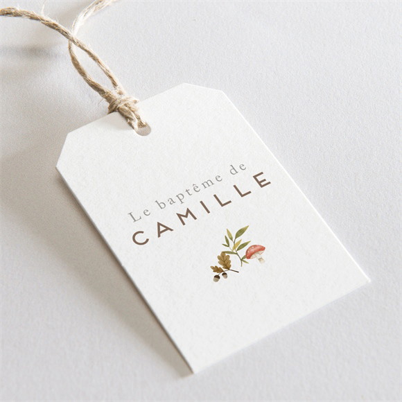 Etiquette baptême Renardeau réf.N291768