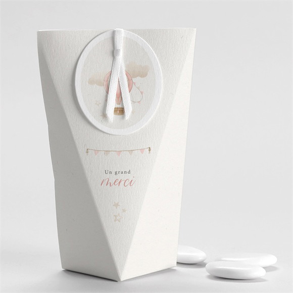 Boîte de dragées baptême La montgolfière Étui réf.N520343