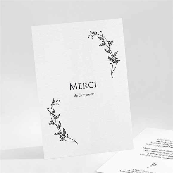 Remerciement décès Gratitude réf.N251107