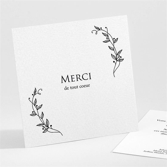 Remerciement décès gratitude carré