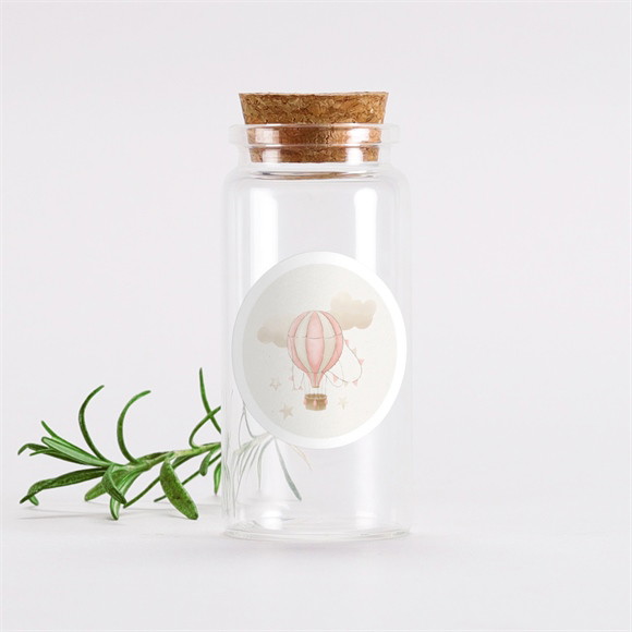 Mignonette baptême La montgolfière sticker réf.N3602022