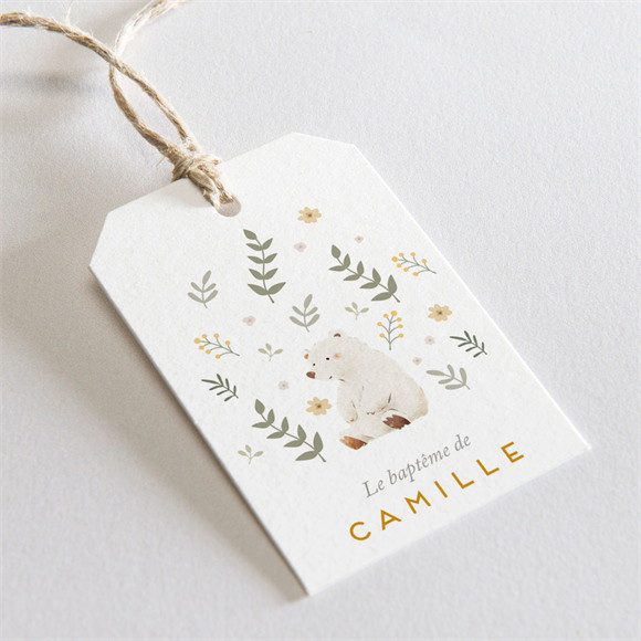 Etiquette baptême Nounours réf.N291789
