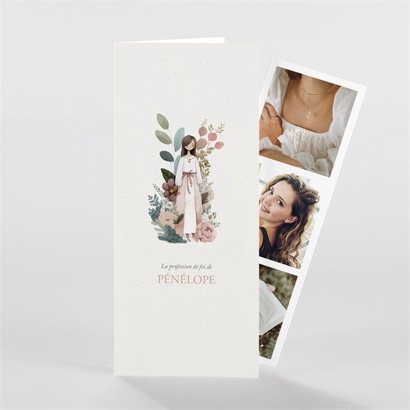 Faire-part profession de foi Trésor réf.N981225