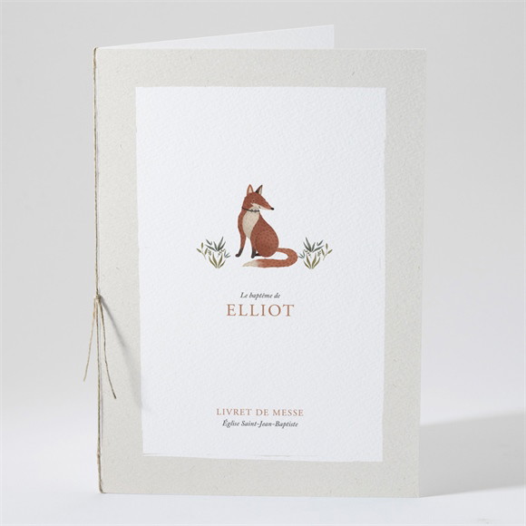 Livret de messe baptême Le Renard réf.N491423