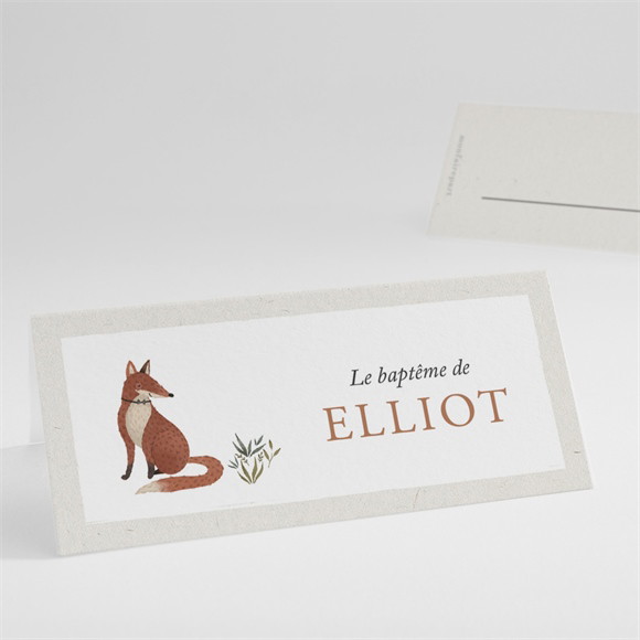 Marque-place baptême Le Renard réf.N440940