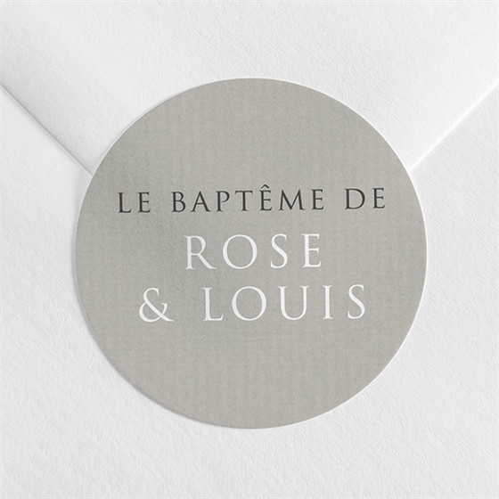 Sticker baptême petits jumeaux