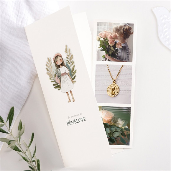 Faire-part communion Jolie Bohème réf.N981226