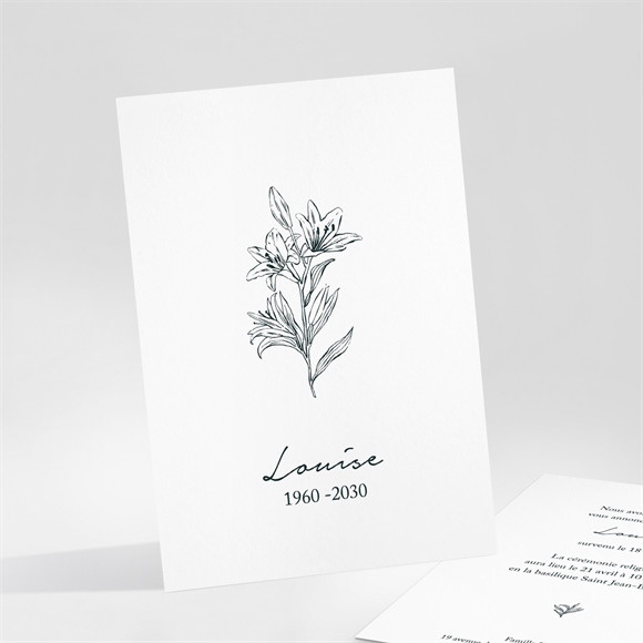 Faire-part décès Sobre Hommage réf.N251111