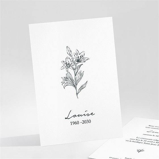 Faire-part décès sobre hommage